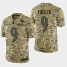 Men's Baltimore Ravens #9 Justin Tucker 2018 Salute To Service Camo Jersey