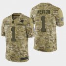 Men's Carolina Panthers #1 Cam Newton 2018 Salute To Service Camo Jersey