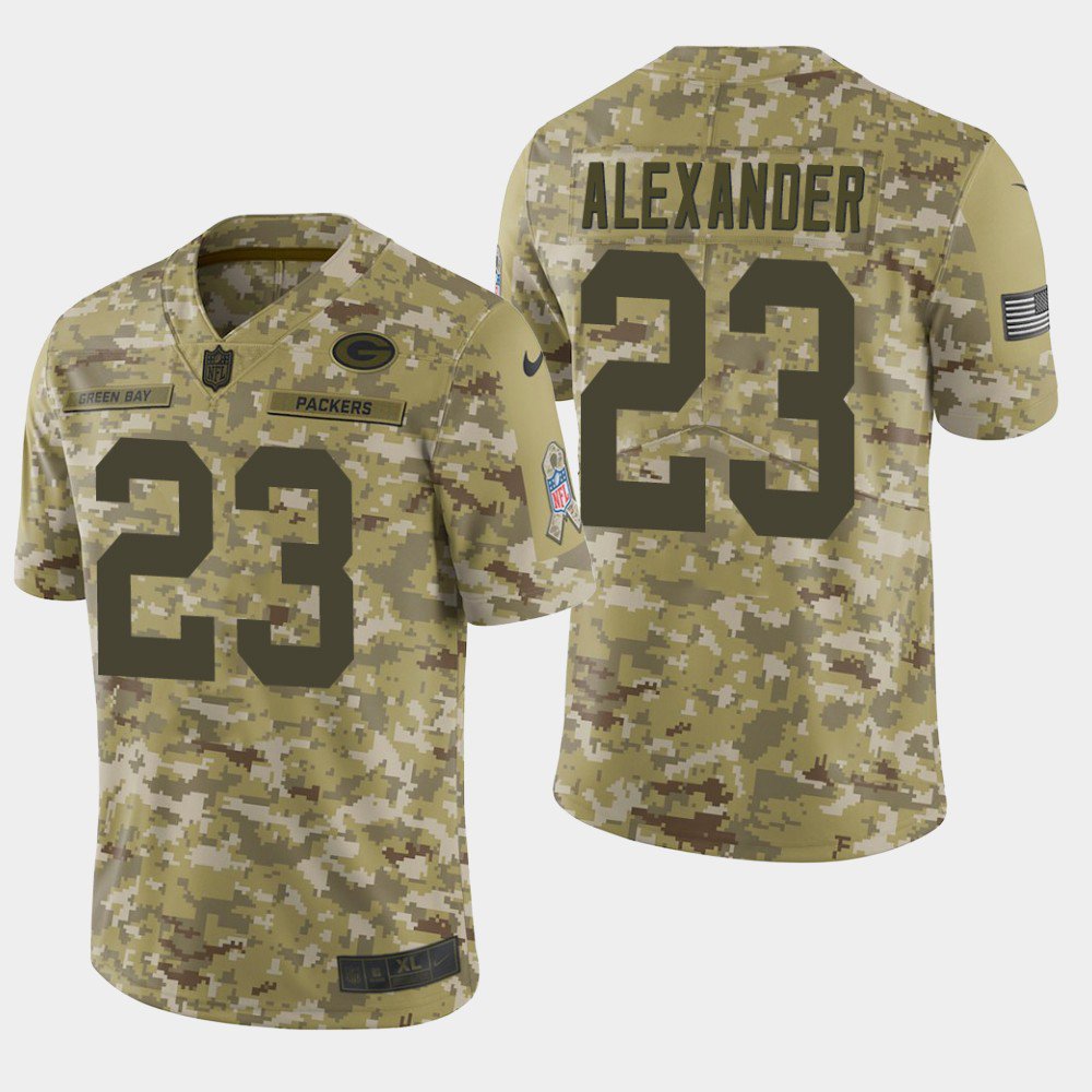Men's Green Bay Packers #23 Jaire Alexander 2018 Salute To Service Camo Jersey