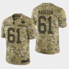 Men's Green Bay Packers #61 Cole Madison 2018 Salute To Service Camo Jersey