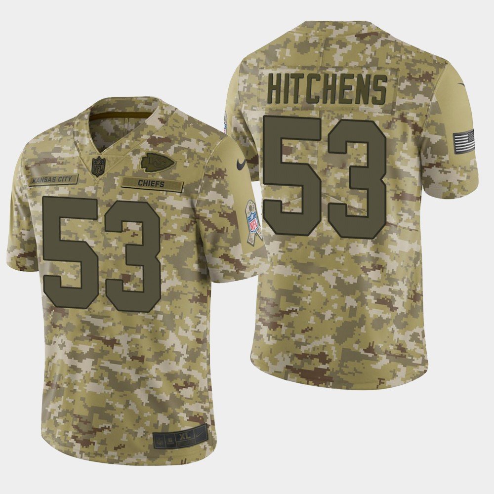 Men's Kansas City Chiefs #53 Anthony Hitchens 2018 Salute To Service Camo Jersey