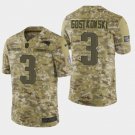 Men's New England Patriots #3 Stephen Gostkowski 2018 Salute To Service Camo Jersey