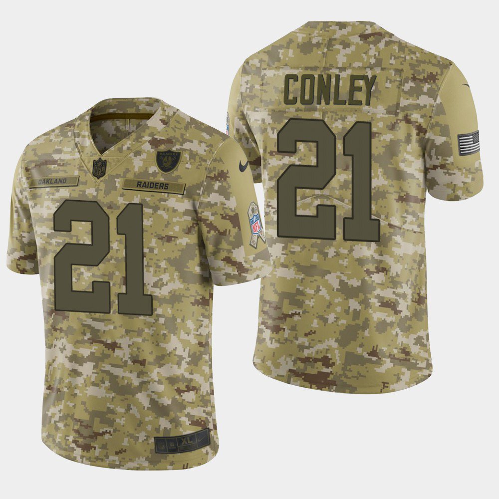 Men's Oakland Raiders #21 Gareon Conley 2018 Salute To Service Camo Jersey