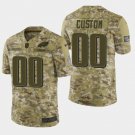 Men's Philadelphia Eagles #00 Custom Name and Number 2018 Salute To Service Camo Jersey