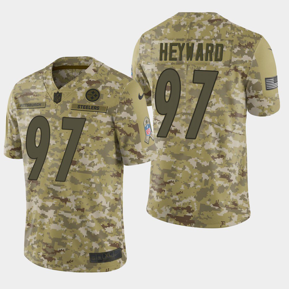 Men's Pittsburgh Steelers 97 Cameron Heyward 2018 Salute To Service