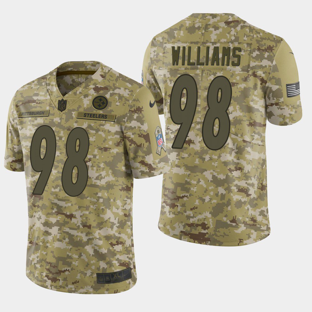 Men's Pittsburgh Steelers #98 Vince Williams 2018 Salute To Service ...