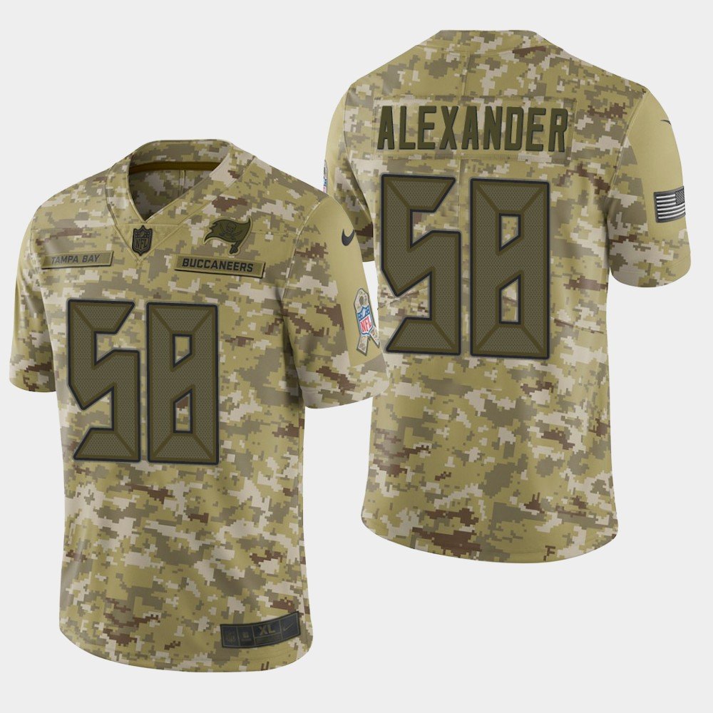 Men's Tampa Bay Buccaneers #58 Kwon Alexander 2018 Salute To Service Camo Jersey