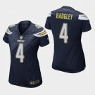 Women's Chargers Michael Badgley Navy Game Stitched Jersey