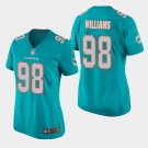 Women's Dolphins Sylvester Williams Aqua Game Stitched Jersey