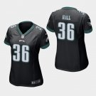 Women's Eagles Deiondre' Hall Black Game Stitched Jersey