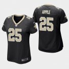 Women's Saints Eli Apple Black Game Stitched Jersey