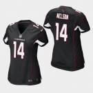Women's Cardinals J.J. Nelson Black Game Stitched Jersey