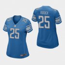 Women's Lions Theo Riddick Blue Game Stitched Jersey