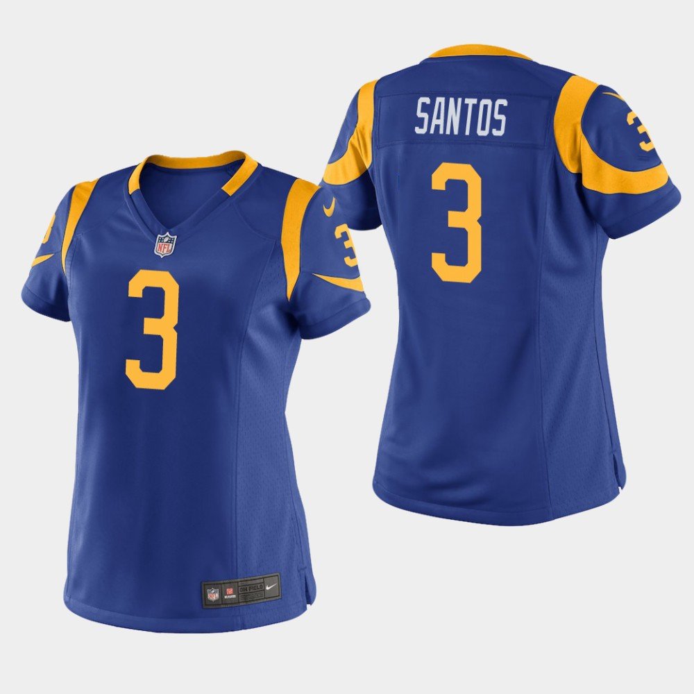 Women's Rams Cairo Santos Royal Game Stitched Jersey