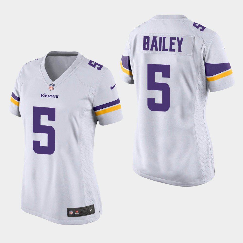 Women's Vikings Dan Bailey White Game Stitched Jersey