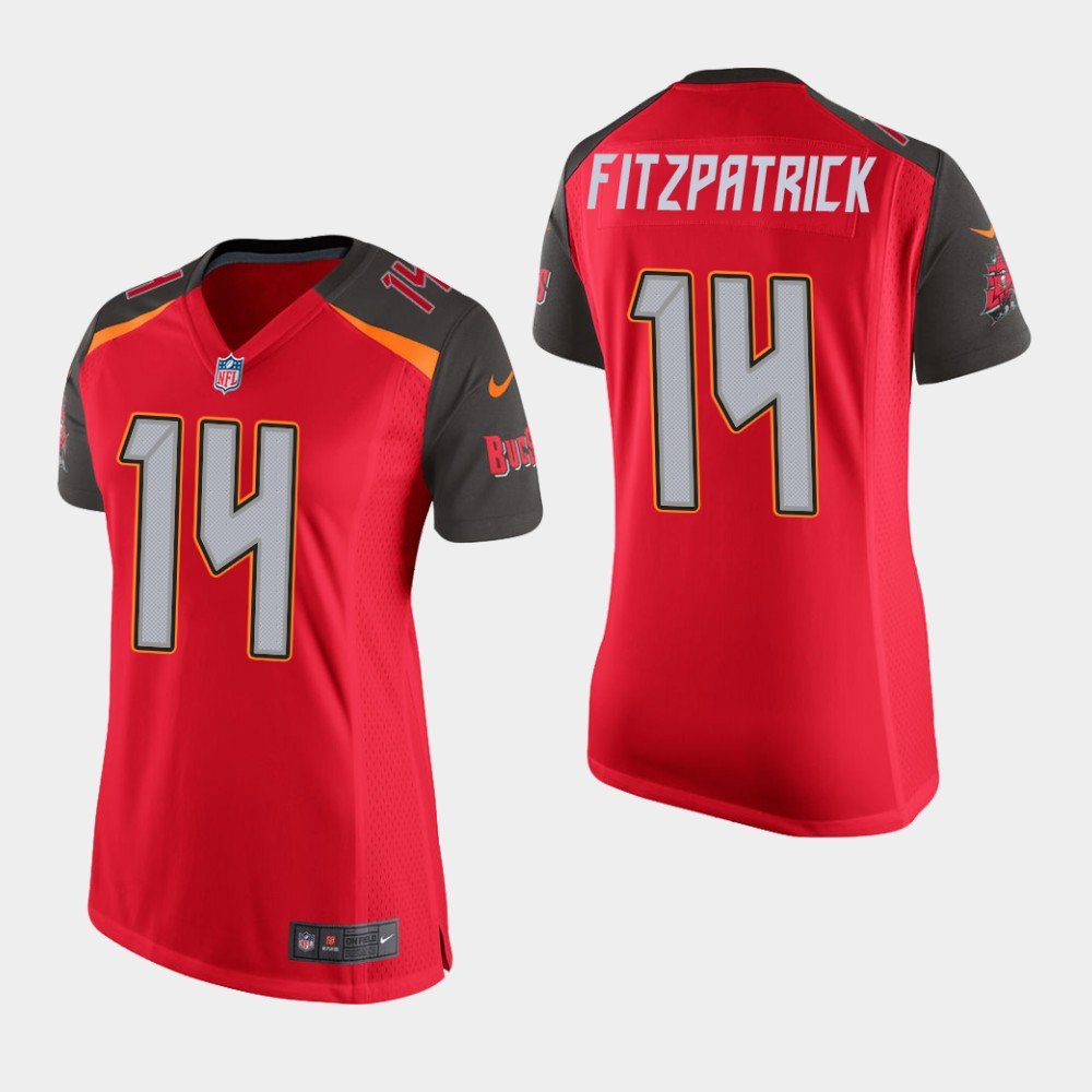 Women's Buccaneers Ryan Fitzpatrick Red Game Stitched Jersey