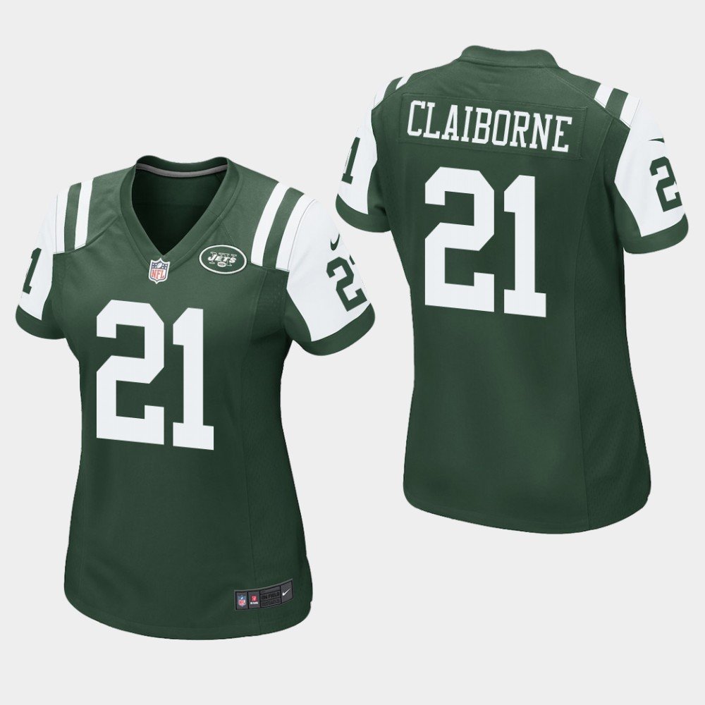 Women's Jets Morris Claiborne Green Game Stitched Jersey