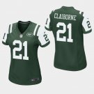 Women's Jets Morris Claiborne Green Game Stitched Jersey