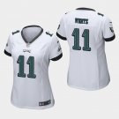 Women's Eagles Carson Wentz White Game Stitched Jersey