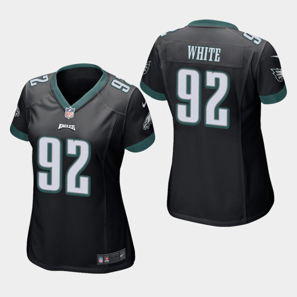 Women's Eagles Reggie White Black Game Stitched Jersey