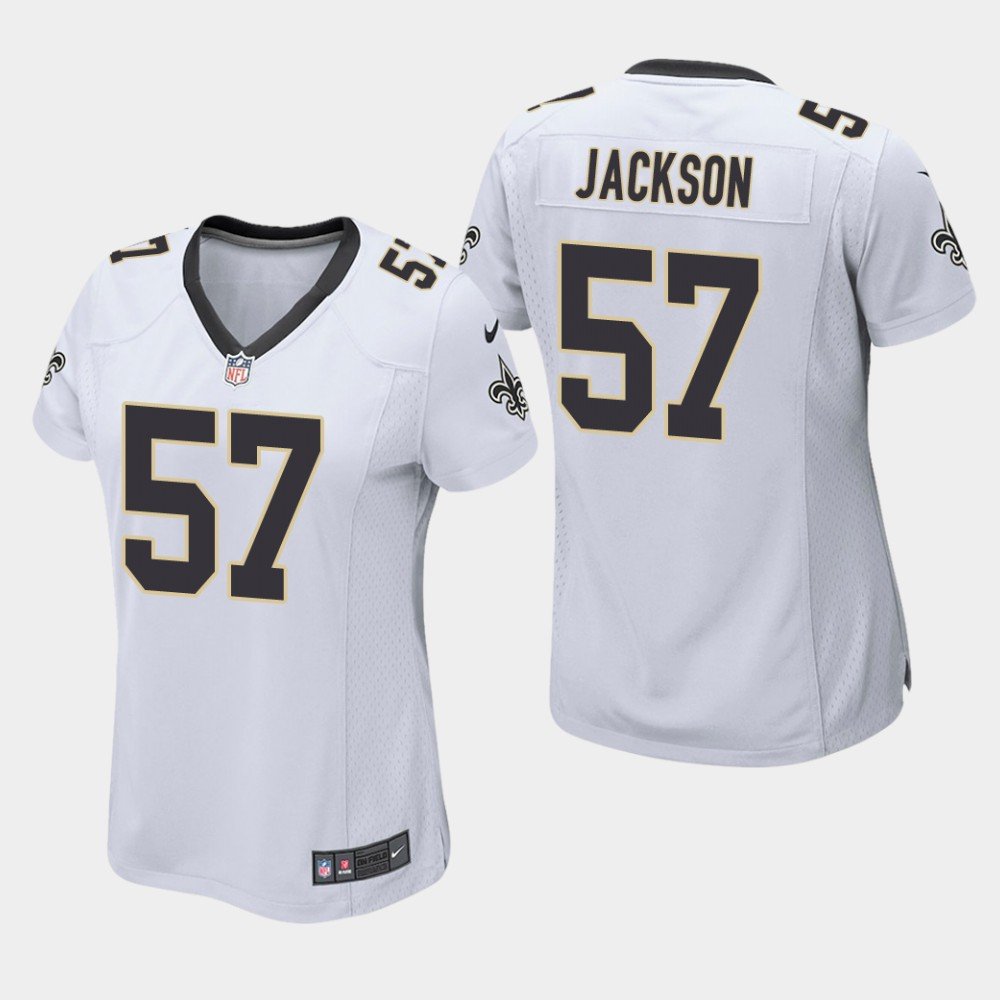 Women's Saints Rickey Jackson White Game Stitched Jersey