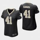 Women's Saints Alvin Kamara Black Game Stitched Jersey