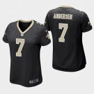 Women's Saints Morten Andersen Black Game Stitched Jersey