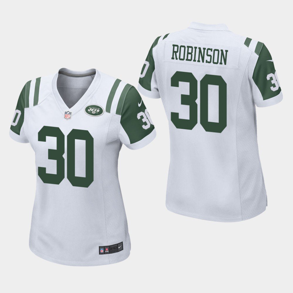 Women's Jets Thomas Rawls White Game Stitched Jersey