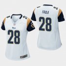 Women's Rams Marshall Faulk White Game Stitched Jersey