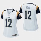 Women's Rams Brandin Cooks White Game Stitched Jersey