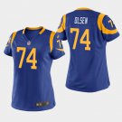Women's Rams Merlin Olsen Royal Game Stitched Jersey