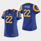 Women's Rams Marcus Peters Royal Game Stitched Jersey