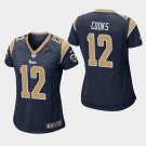 Women's Rams Brandin Cooks Navy Game Stitched Jersey