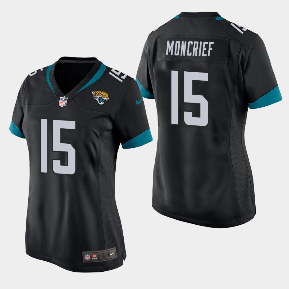 Women's Jaguars Donte Moncrief Black Game Stitched Jersey