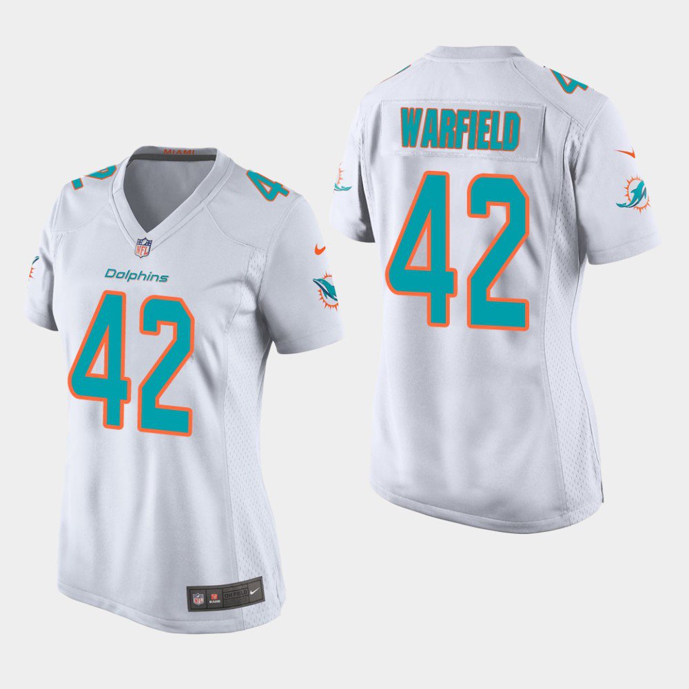 Women's Dolphins Paul Warfield White Game Stitched Jersey
