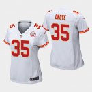 Women's Chiefs Christian Okoye White Game Stitched Jersey