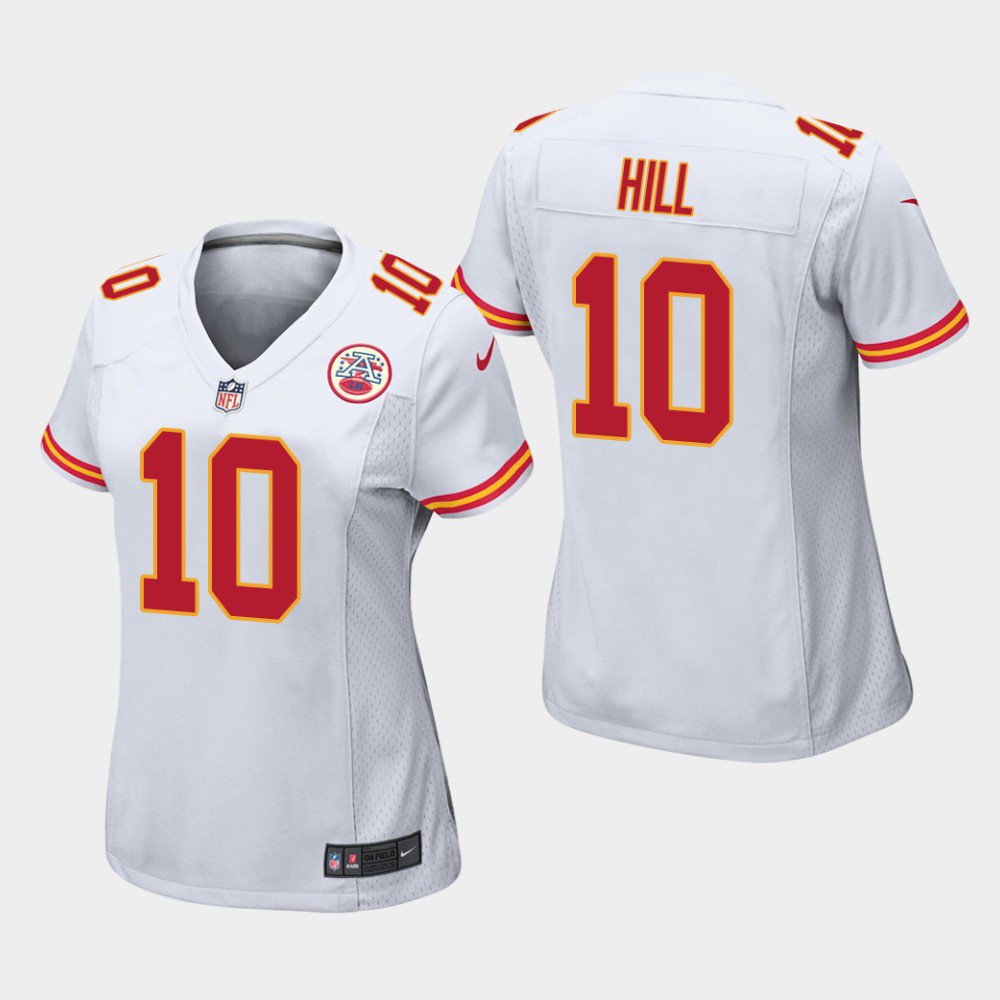 Women's Chiefs Tyreek Hill White Game Stitched Jersey