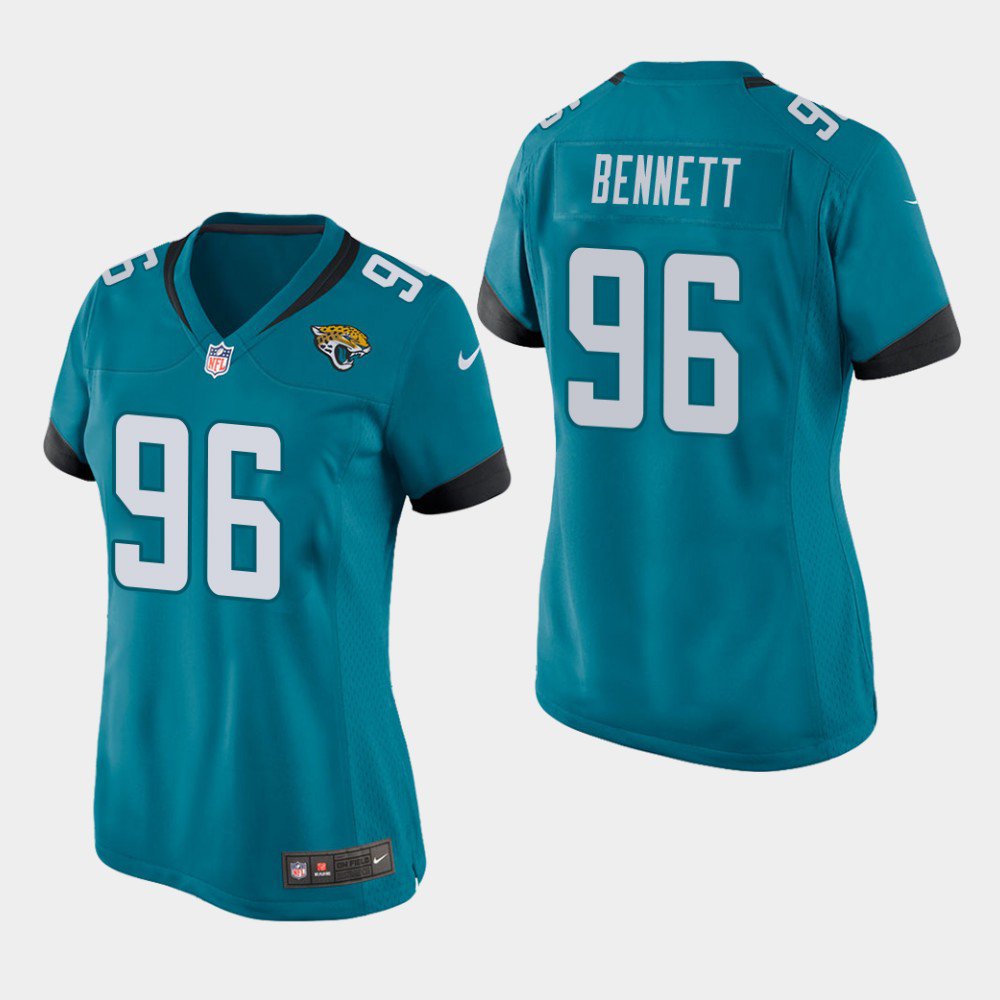 Women's Jaguars Michael Bennett Teal Game Stitched Jersey