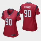 Women's Texans Jadeveon Clowney Red Game Stitched Jersey