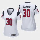 Women's Texans Kevin Johnson White Game Stitched Jersey