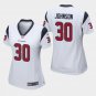 Women's Texans Kevin Johnson White Game Stitched Jersey