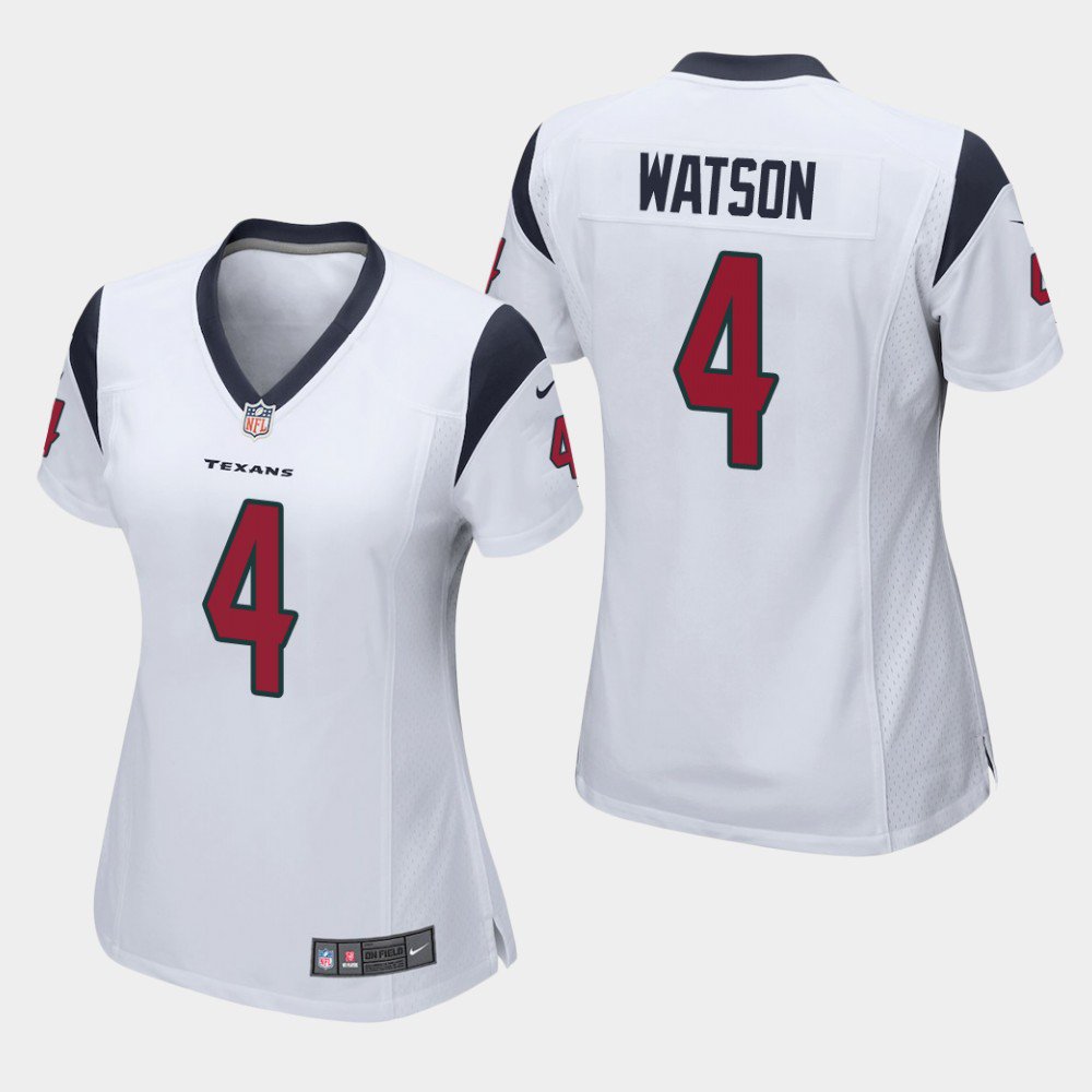 Women's Texans Deshaun Watson White Game Stitched Jersey
