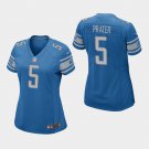 Women's Lions Matt Prater Blue Game Stitched Jersey