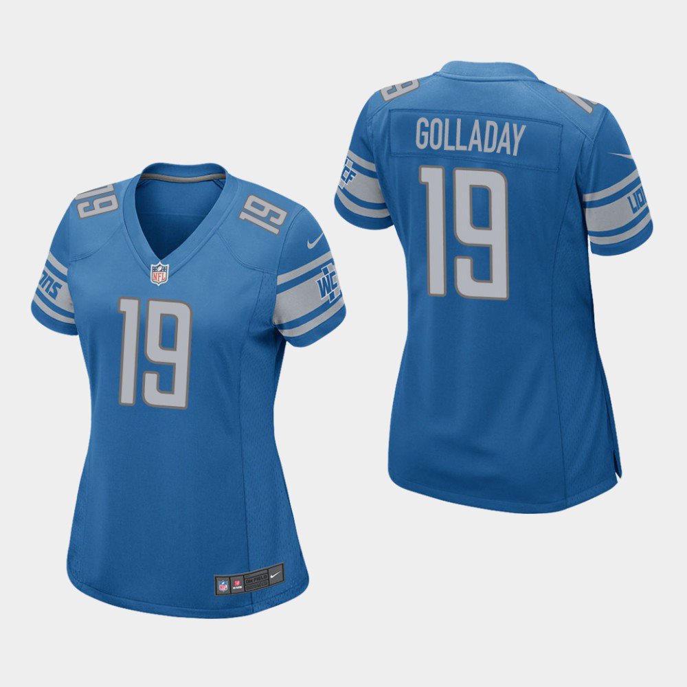 Women's Lions Kenny Golladay Blue Game Stitched Jersey
