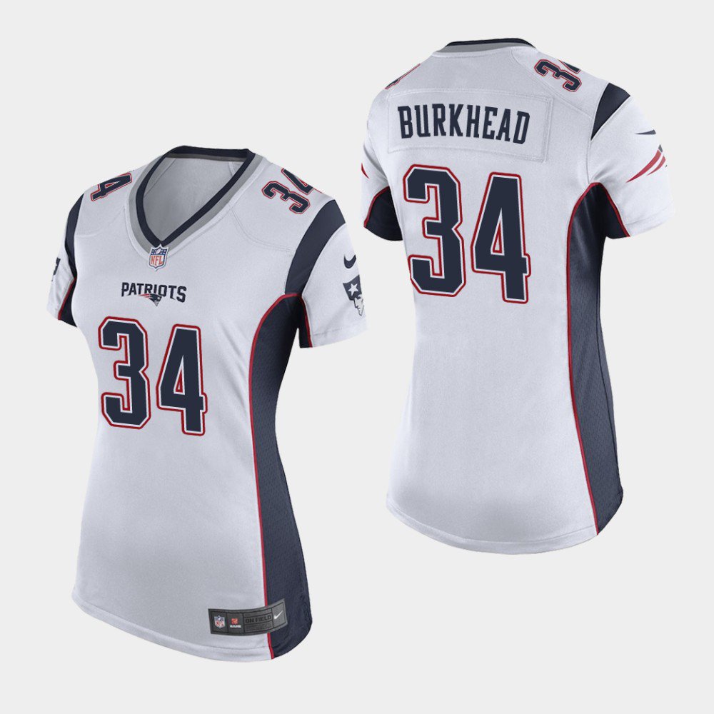Women's Patriots Rex Burkhead White Game Stitched Jersey
