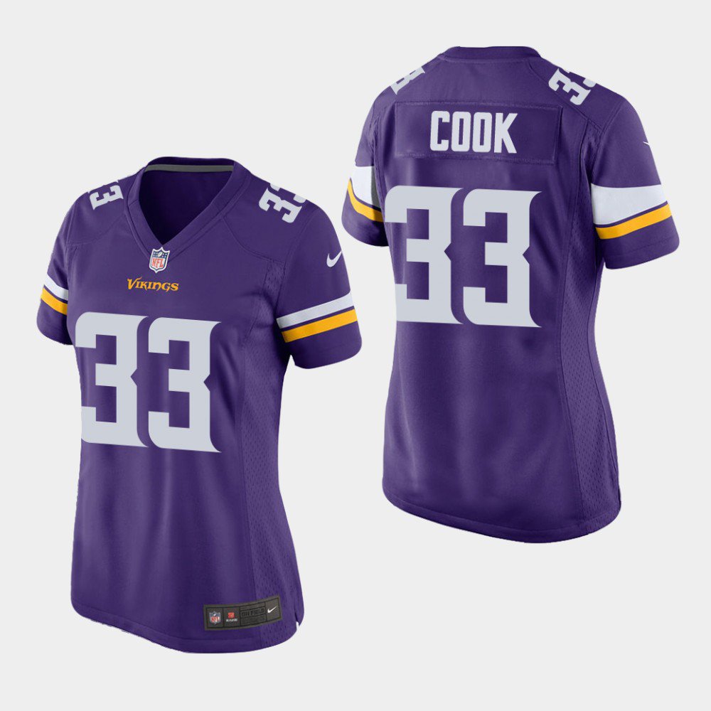 Women's Vikings Dalvin Cook Purple Game Stitched Jersey