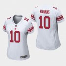 Women's Giants Eli Manning White Game Stitched Jersey
