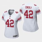 Women's Giants Charlie Conerly White Game Retired Player Stitched Jersey