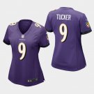 Women's Ravens Justin Tucker Purple Game Stitched Jersey