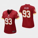 Women's Redskins Jonathan Allen Burgundy Game Stitched Jersey